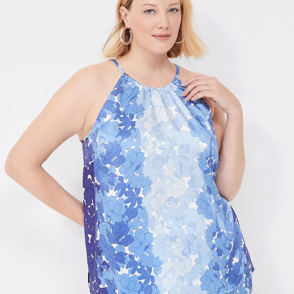 Lane Bryant Satin Halter-Neck Top Size 26